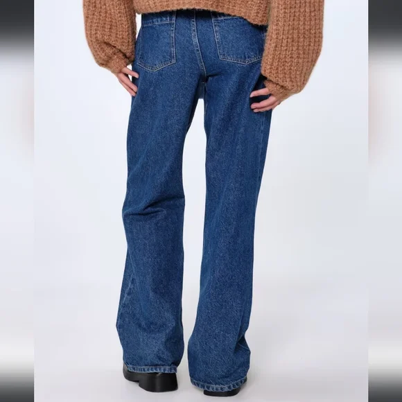 NWT ALIGNE Gigi High Rise Mid Wash Straight Leg Jeans